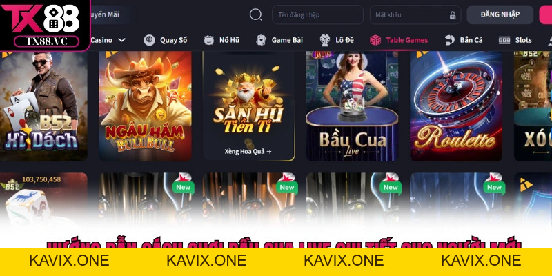 Bầu Cua Live - Trải Nghiệm Trò Chơi Dân Gian Trong Thời Đại Số - KAVIX
