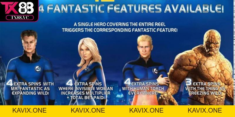Nổ Hũ Fantastic Four 4 – Siêu Phẩm Slot Hấp Dẫn Tại Tx88 - KAVIX
